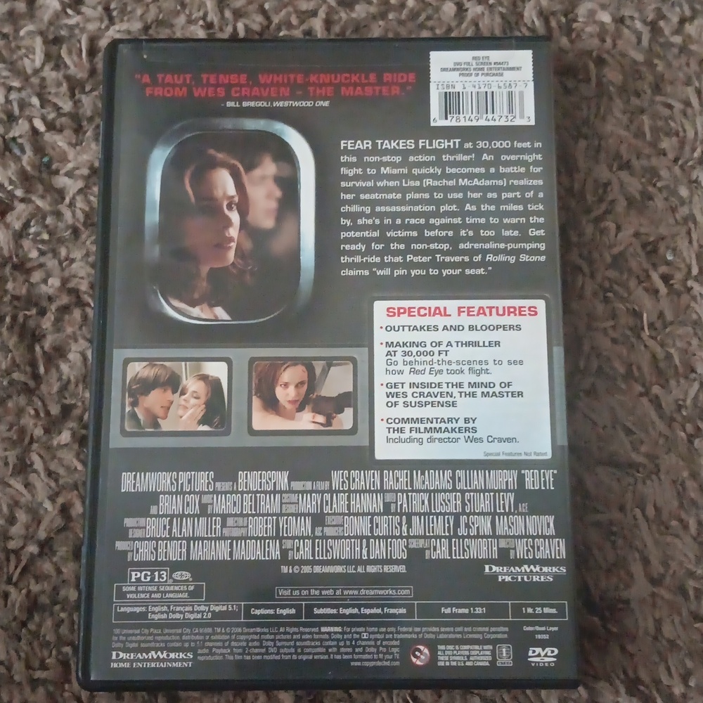 Red Eye DVD - Picture 2 of 3